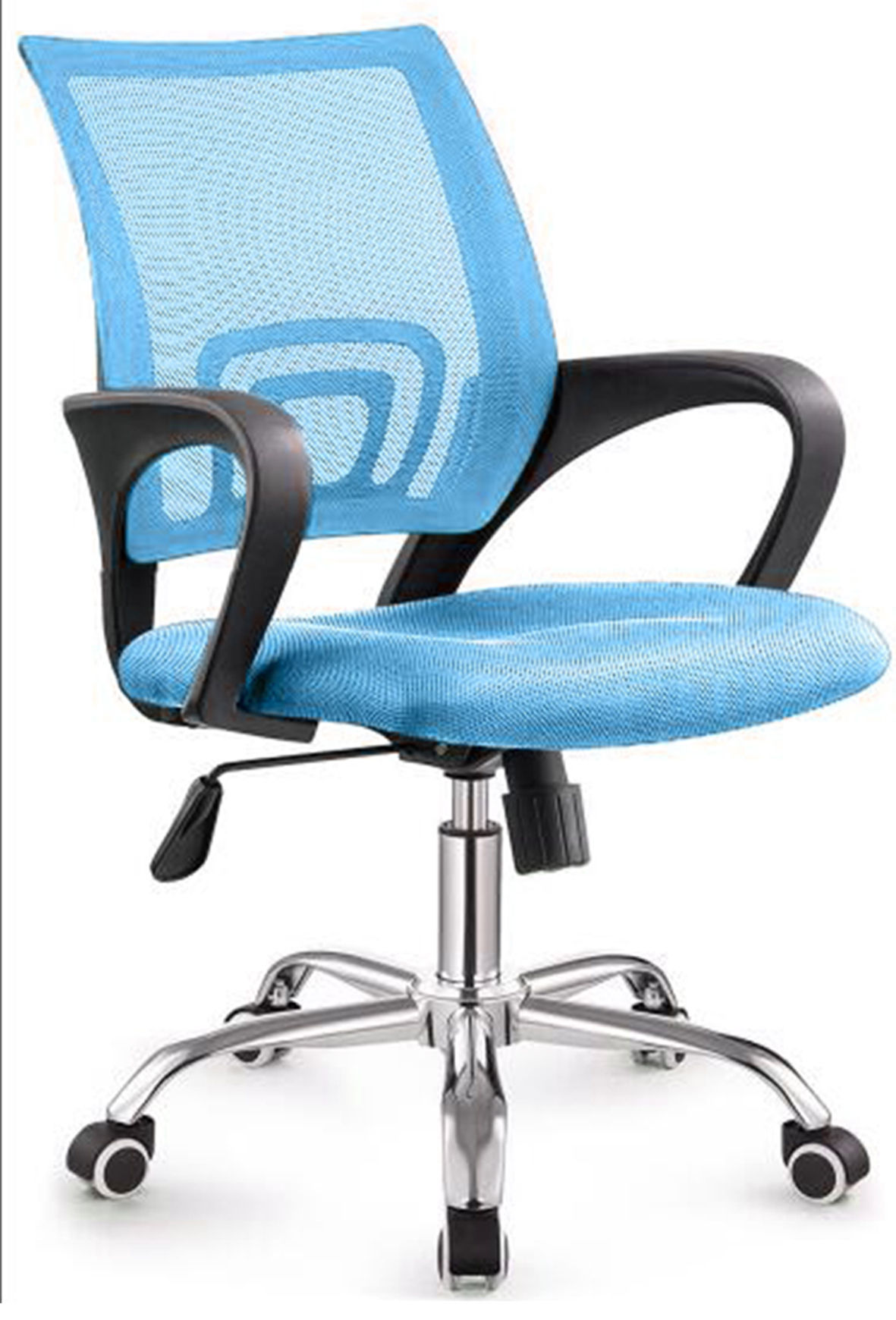 TOCC Zippy Netting Back Typist Office Chair with Chrome Base - Light Blue