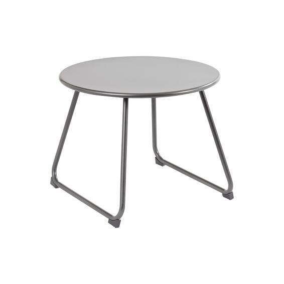 Naterial Timea Fix Steel Patio Table Dark Grey D48cm (Excluding Chairs)
