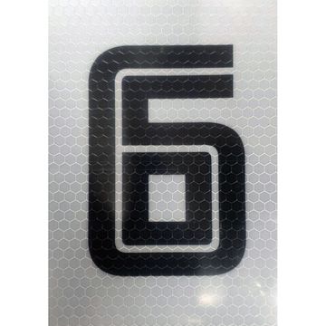 Black & White Reflective Number 6