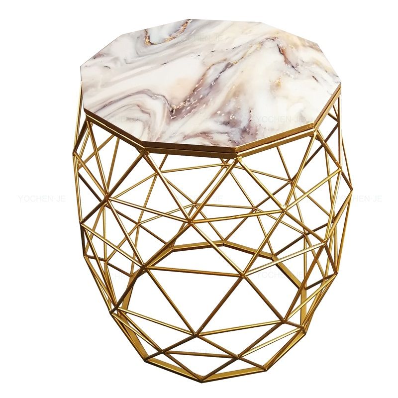 Shi8-St9 Houston Marble Top Side Table