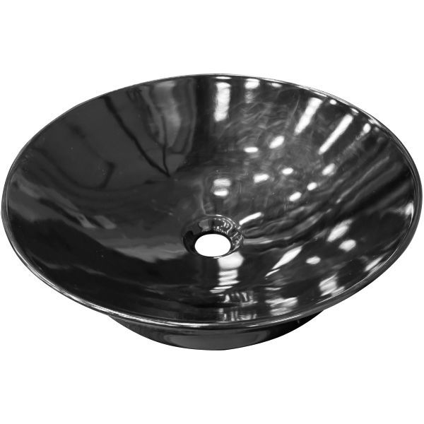 Round Table Top Basin – Gloss Black