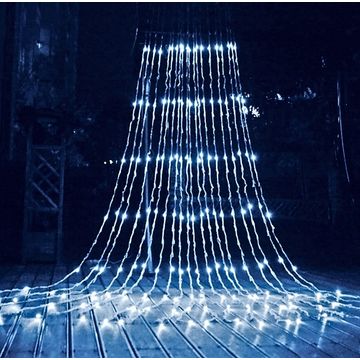 3m x 2m White Running Waterfall LED Fairy Light - ZYF-127