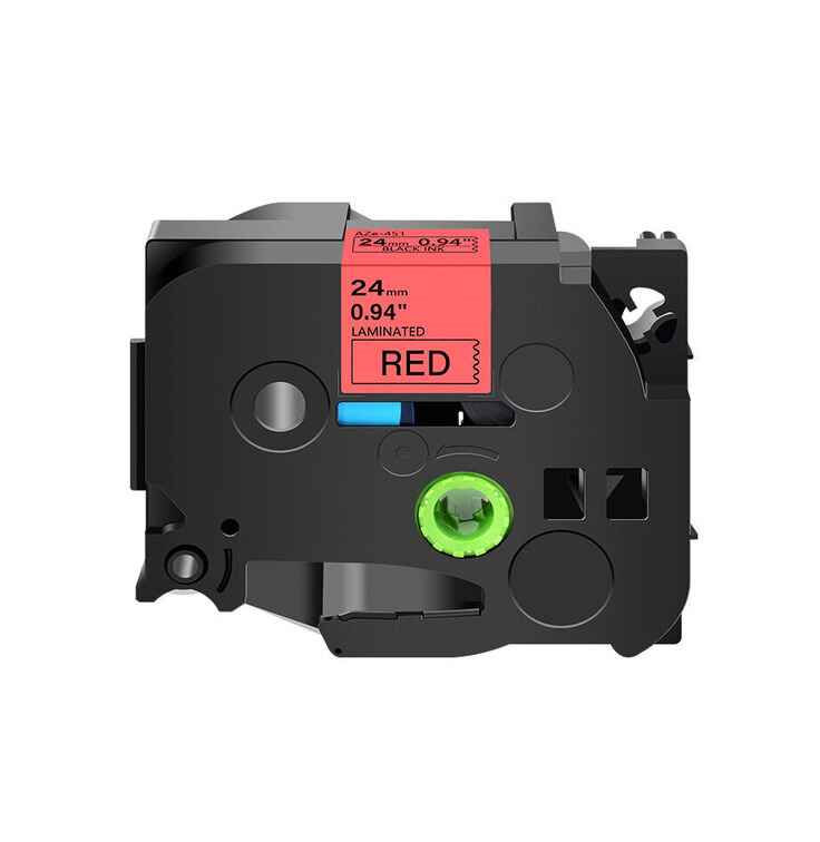 Brother TZE-451 Compatible Label Tape (Black On Red) 24mm x 8m