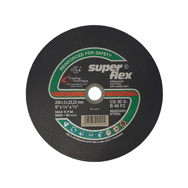 SUPERFLEX Abrasive Disc Cutting Stone 230mm x 3mm x 22.2mm