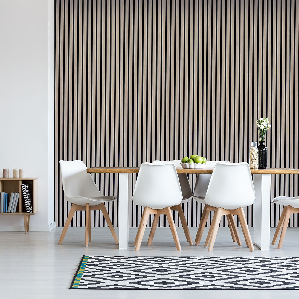 Slatted wall panel 600 x 2400 - Light oak