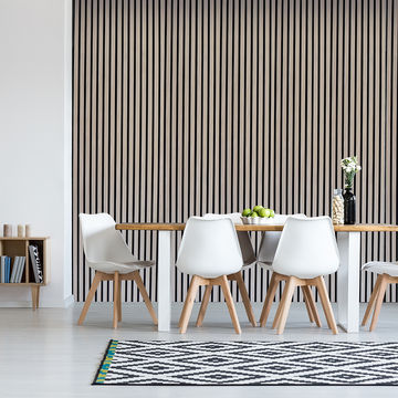 Slatted wall panel 600 x 2400 - Light oak