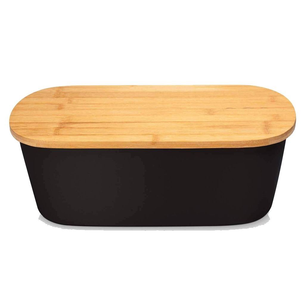 2-in-1 Bamboo Bread Bin and Wooden Cutting Board