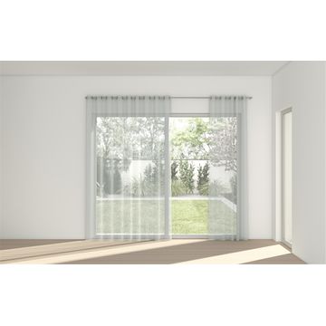 STUART GRAHAM READY MADE POLYESTER EYELET CURTAINS-AERIAL URCHIN 285cm wide x 220cm drop