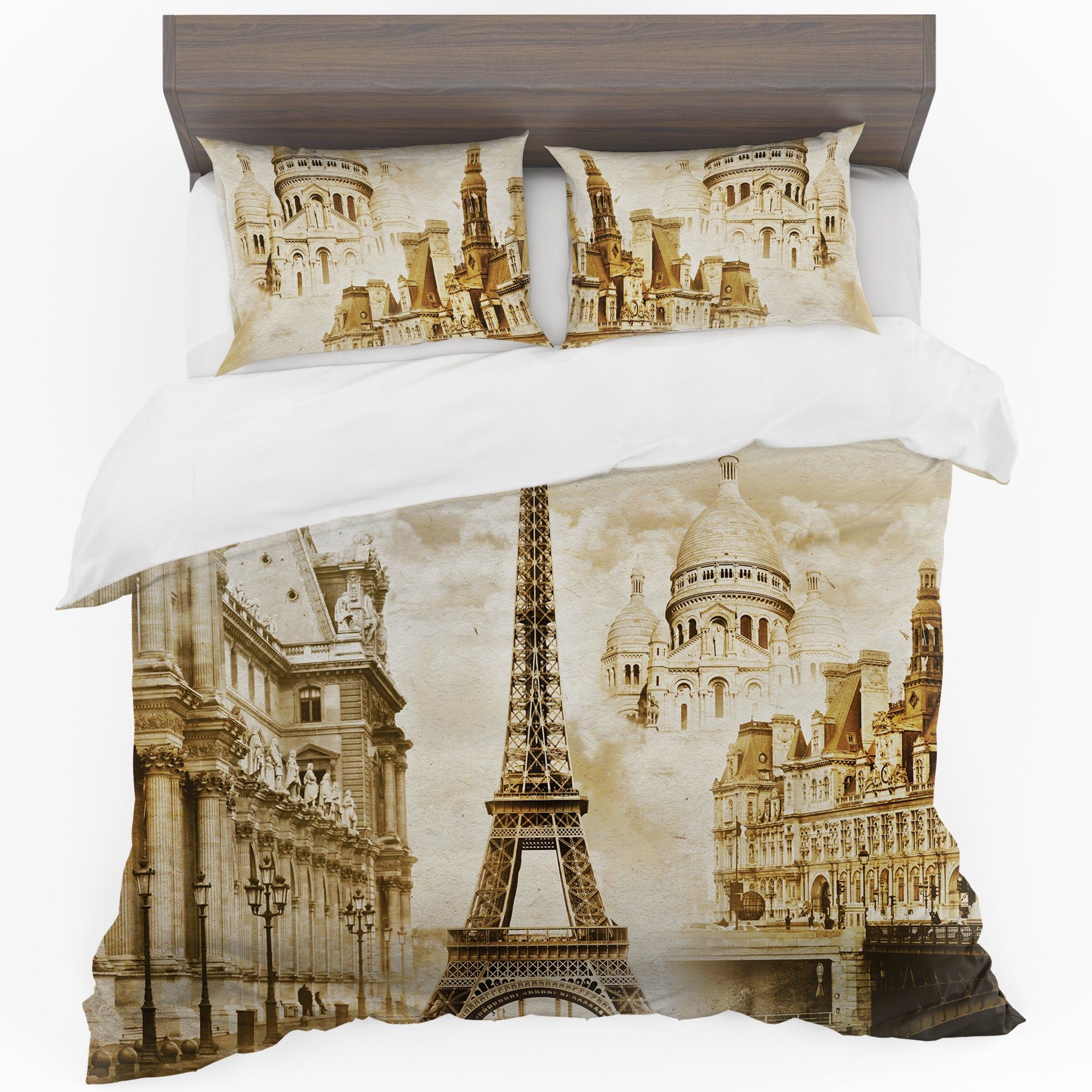 Different Parts of Paris Duvet Cover Set Double