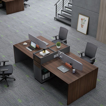 Kingsley 4 Seater Office Desk - Grey