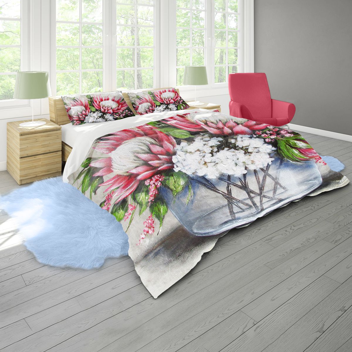 Protea Vase By Stella Bruwer Duvet Cover Set Queen | LEROY MERLIN South ...