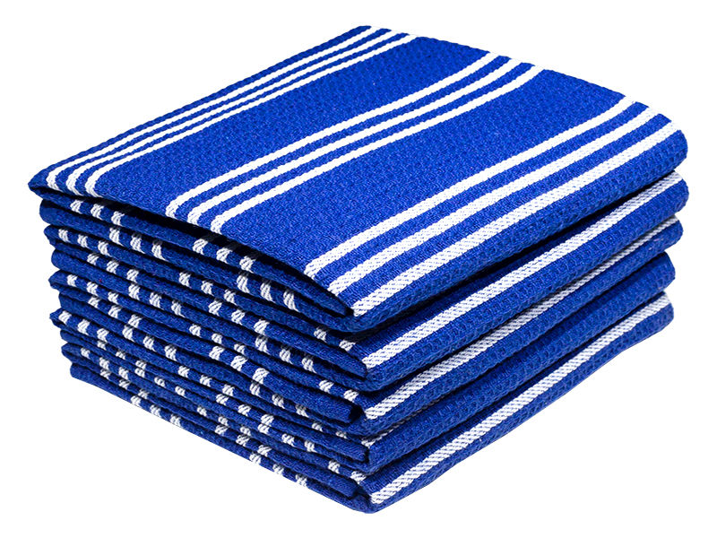Bunty's Kitchen Towel - Design 2453 - 045x069cms - (05 Pc Pack) - Stripes - Royal Blue