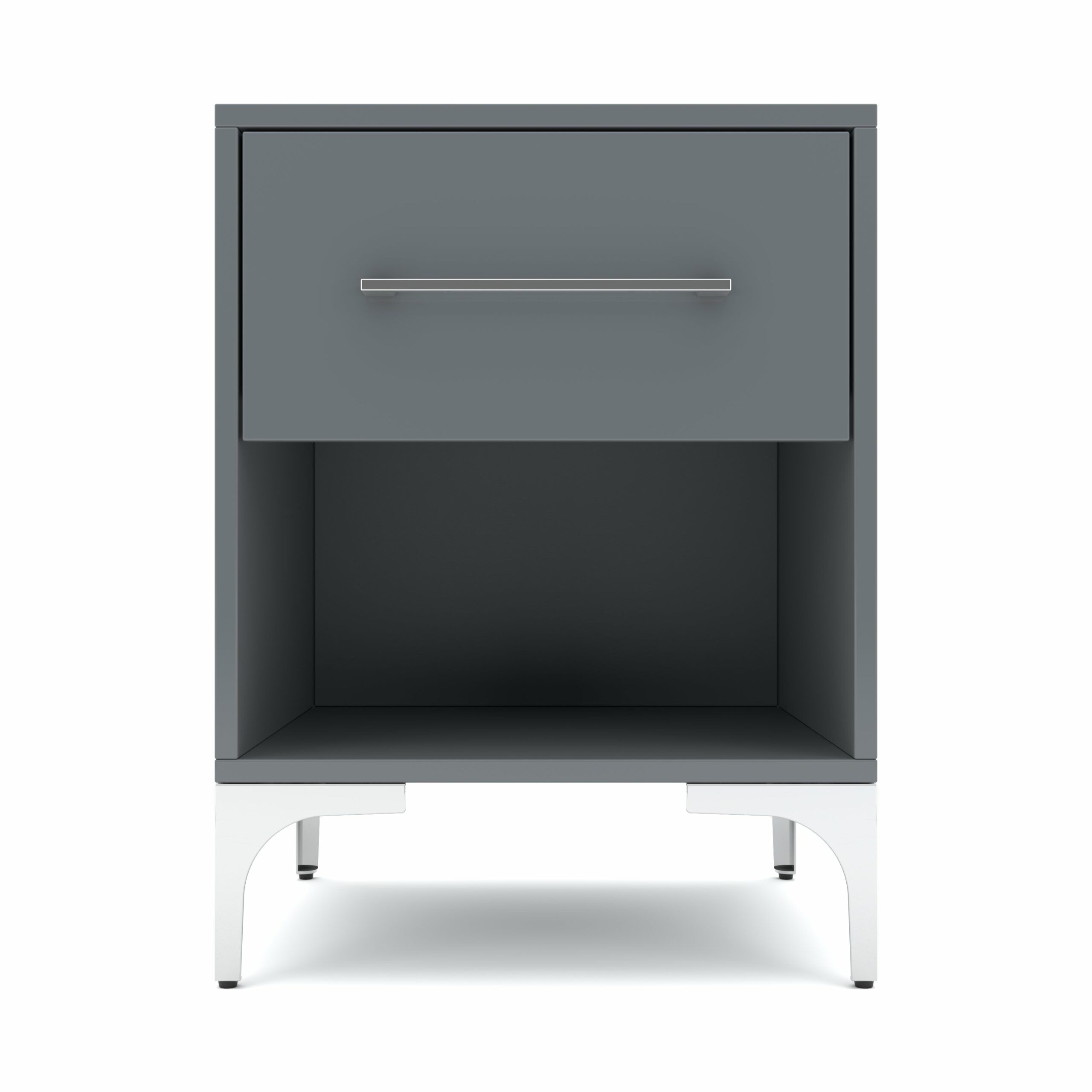 BAM! High Gloss One Drawer Bedside Table - Storm Grey