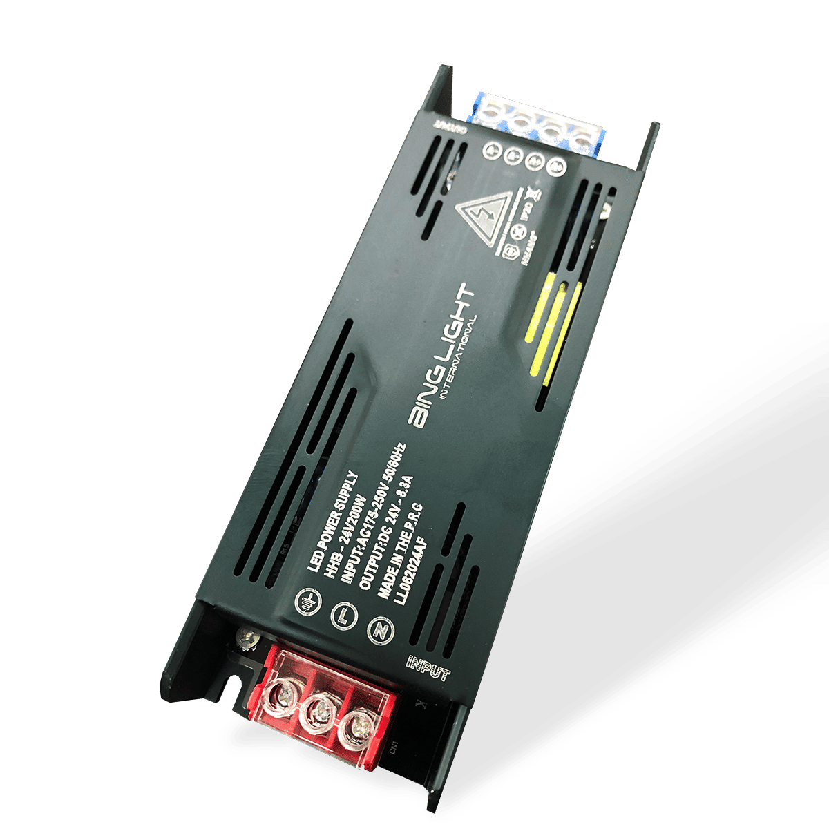 24V 8.3A 200W Slim Cage Power Supply - Bing Light
