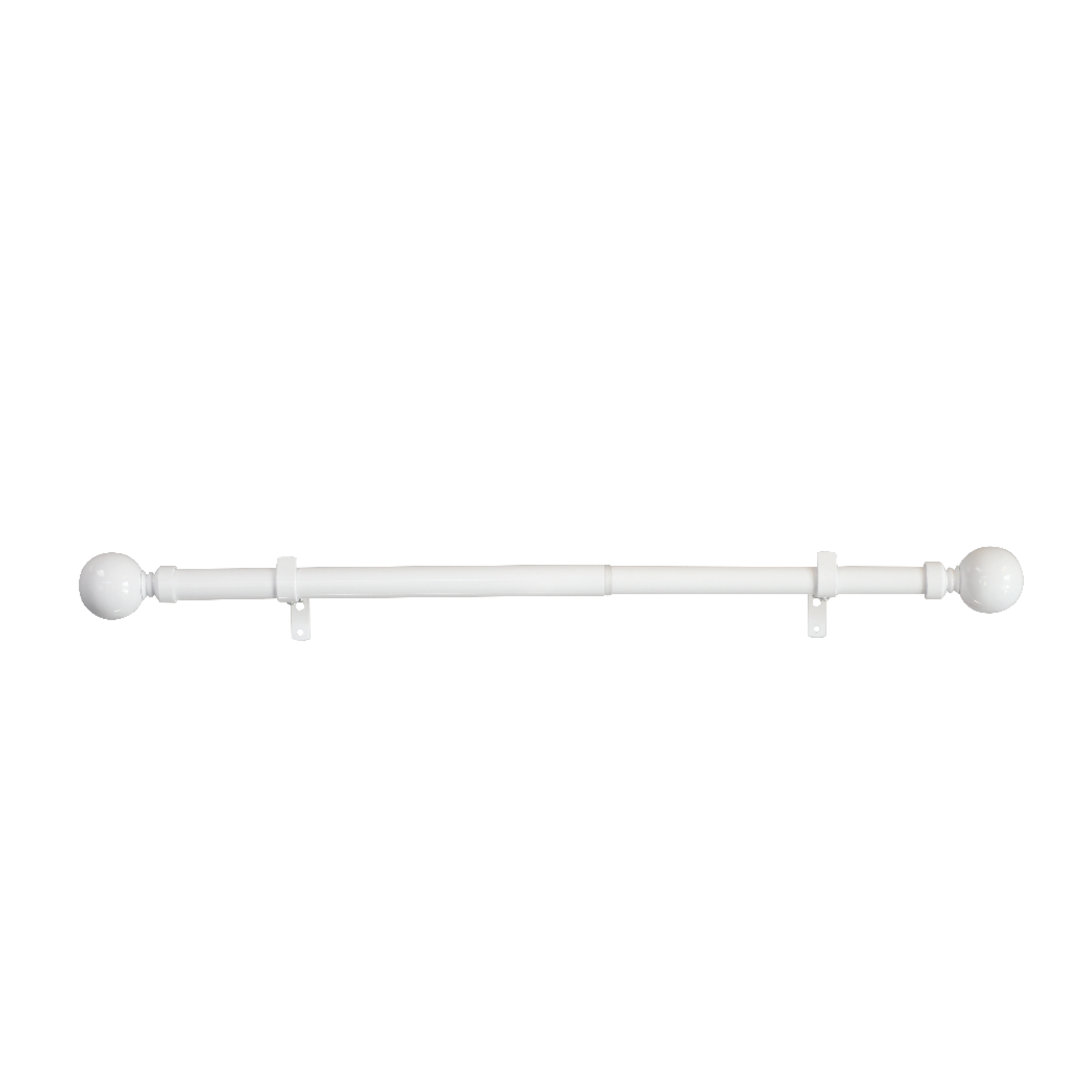 25-28 Exp Rod Sng Round Ball Finial White 2.2-4.0