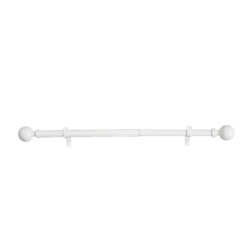 25-28 Exp Rod Sng Round Ball Finial White 2.2-4.0