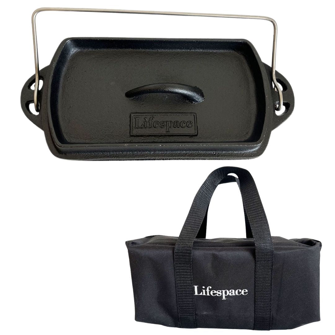 Lifespace Cast Iron Bread Pot with Handle & Free Bag