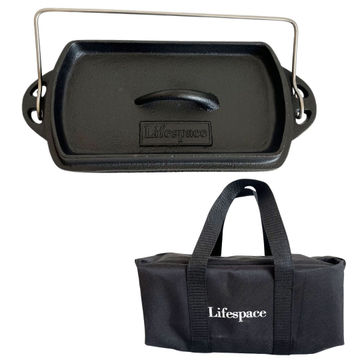 Lifespace Cast Iron Bread Pot with Handle & Free Bag