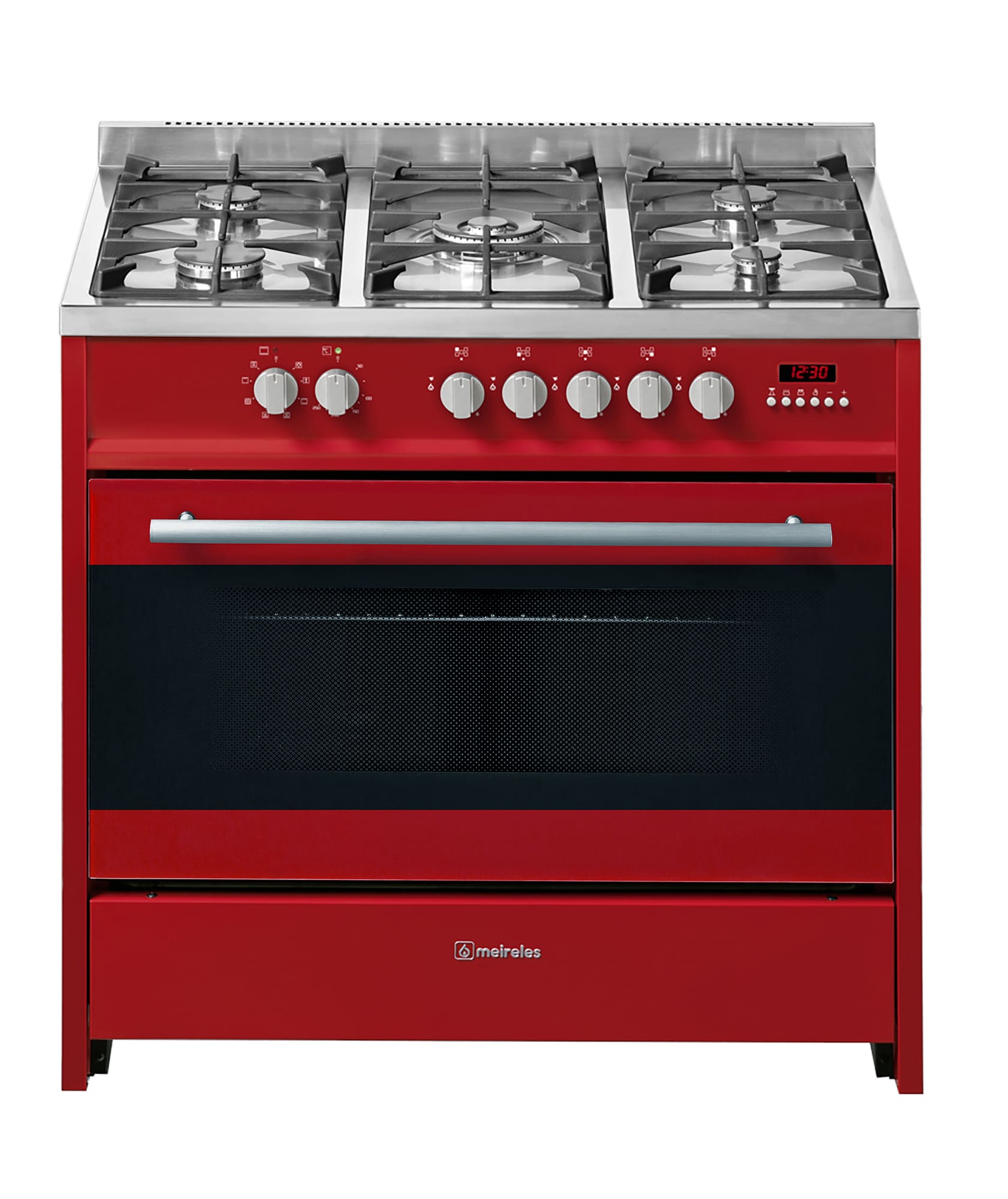 Meireles Freestanding Gas Electric Red Stove E915R