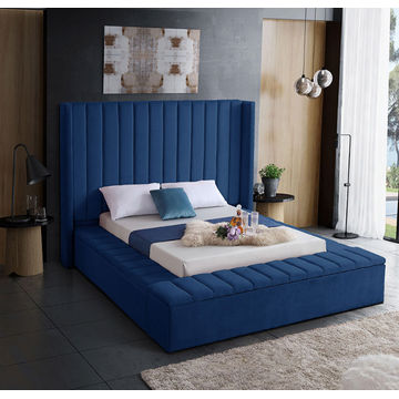 Whimsy Sleigh Bed Queen -Blue