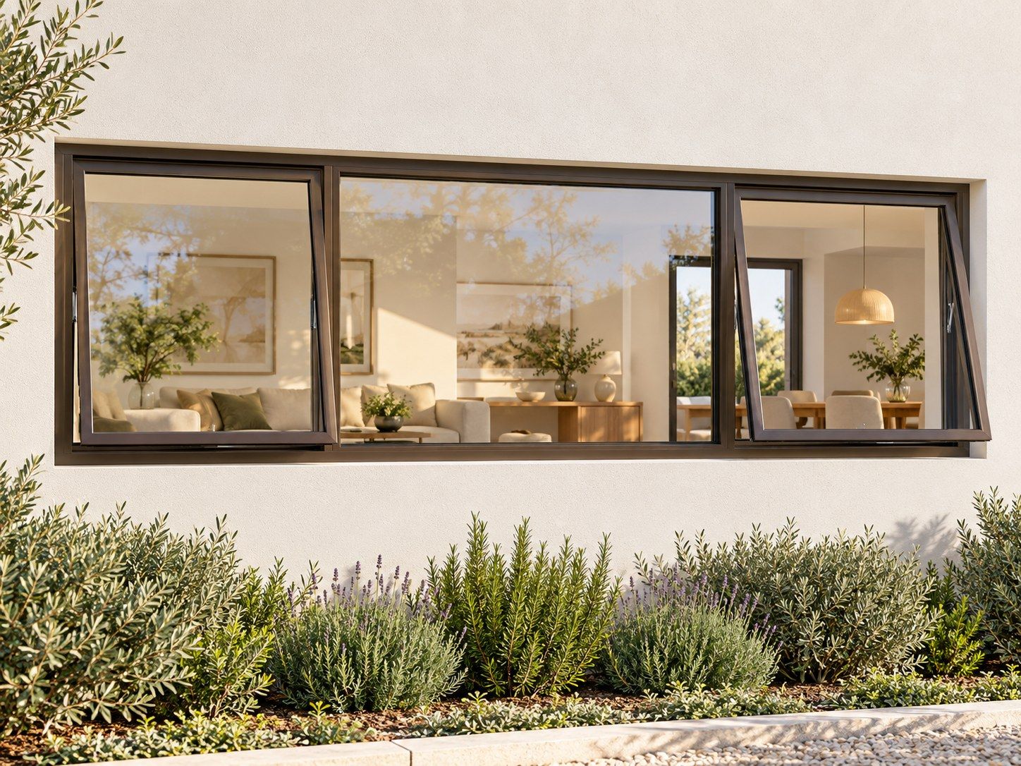 Kenzo Premium Top-Hung Aluminium Window - Bronze, 2400 600 mm, Two ...