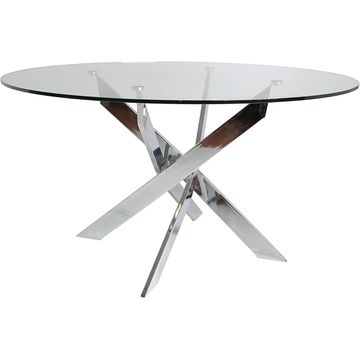 Full Tempered Clear Round Glass Table