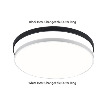 LED Polycarbonate Ceiling Light with Two Inter-Changeable Outer