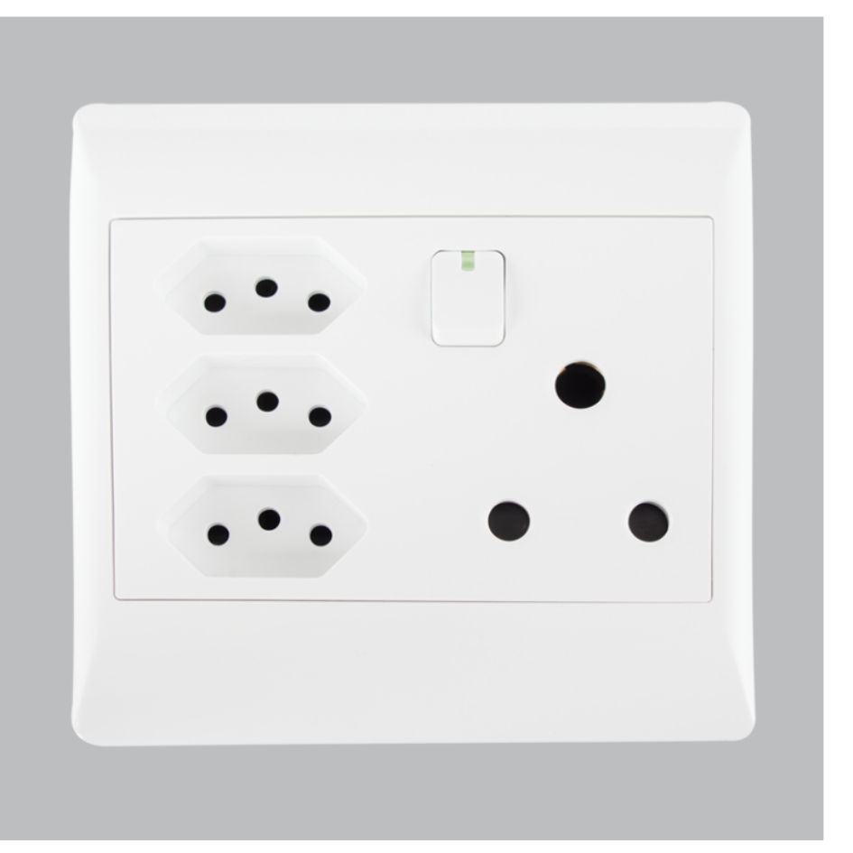 16 AMP Plug + 3 New RSA Sockets â€“ 4 X 4