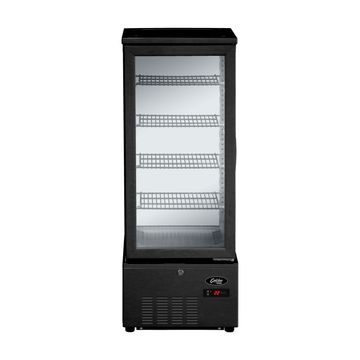 Refrigerated glass display cabinet - 92Lt, Black - GALILEO