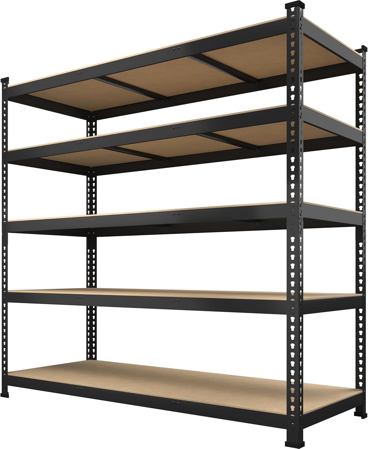 5 Tier Matt Black Max Shelf - 180*120*60cm