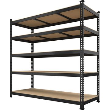 5 Tier Matt Black Max Shelf - 180*120*60cm