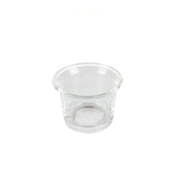 1x Candle-holder gls clear t-lite 6.5cm