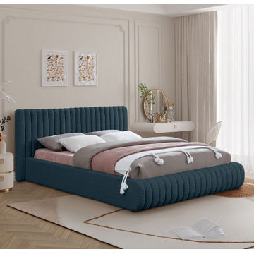 Scarlette Sleigh Bed Double -Coco -Blue