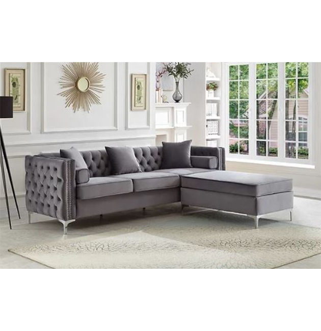 Oxford Corner Reversible Sectional Couch -Grey