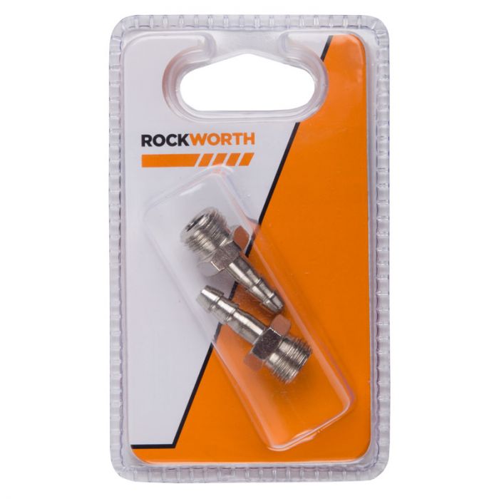 Rockworth - Coupler - Male - 6mm To Swage 6.3mm - 7 Pack