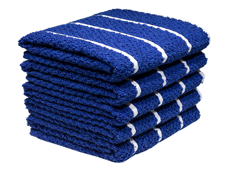Multipurpose, Easy Fit, Absorbent Kitchen Towel - Design 2328 - 039x059cms - (05 Pc Pack) - Shaggy - Victoria Blue