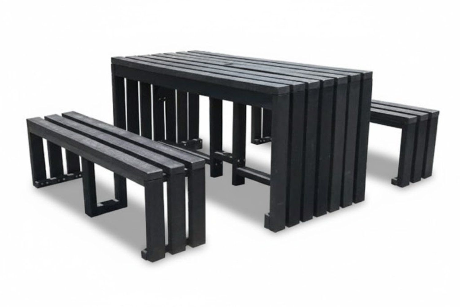 Balcony Set 3-Piece x1 6-Seater Table x2 Benches (Recycled Plastic)