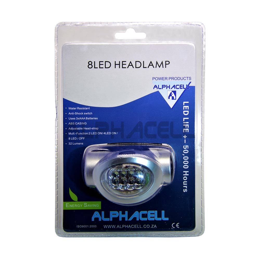 Headlamp 8LED – Uses 3AAA