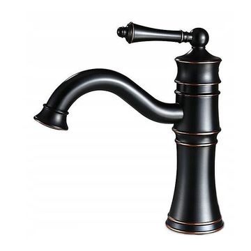 VINTAGE BASIN MIXER RETRO - BLACK BRASS - ANTIQUE