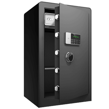 Deli Fingerprint Security Metal Safe 4842x80cm Black