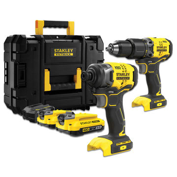 STANLEY FATMAX 18V Brushless Combo Hammer + Impact Drill +Batteries+BOX | SFMCK461D2T-QW