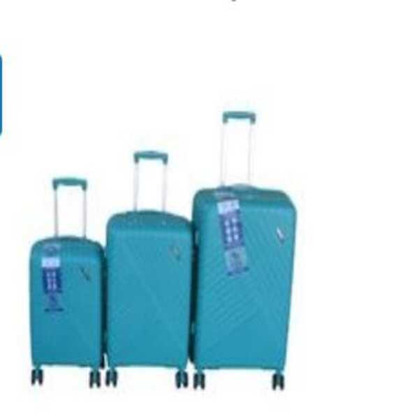 Teal Blue Polypropylene luggage set -3PCS Hard shell with spinner wheels