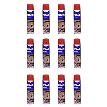 POWR Spray Paint Fluorescent Red 300ml ( 12 Pack )