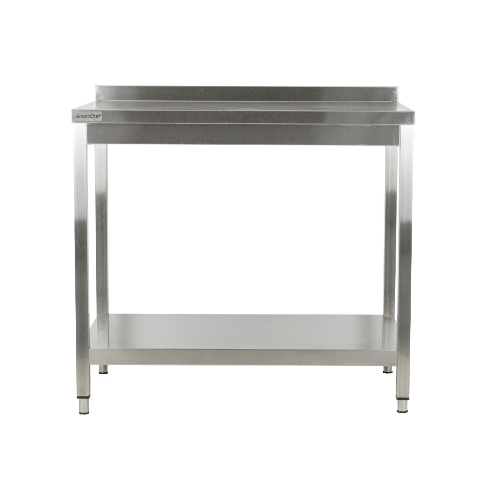 Table with U/Shelf & splash back-1000 x 600 SmartChef