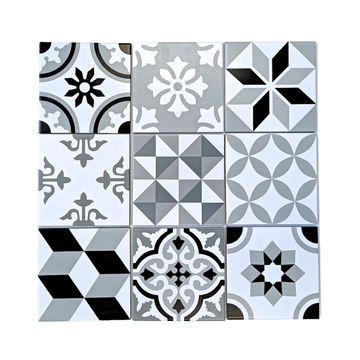 Earthstone Monochrome - Deco Tile (13 Unique Tiles - 200x200 - box of 30)