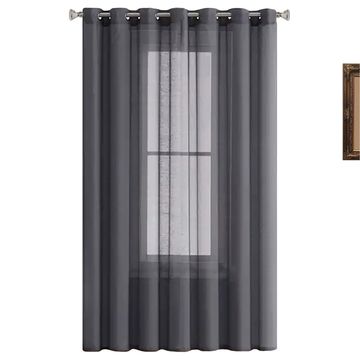 Matoc Designs Curtain - Mystic Voile - Dark Grey - Eyelet - 500cm W x 253cm H