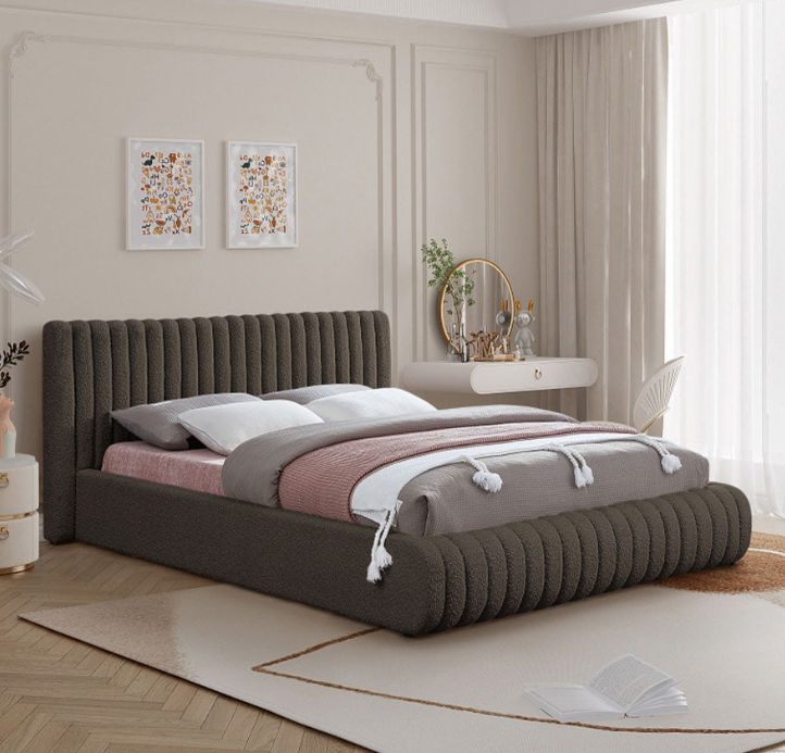 Scarlette Sleigh Bed  Queen-Coco Brown