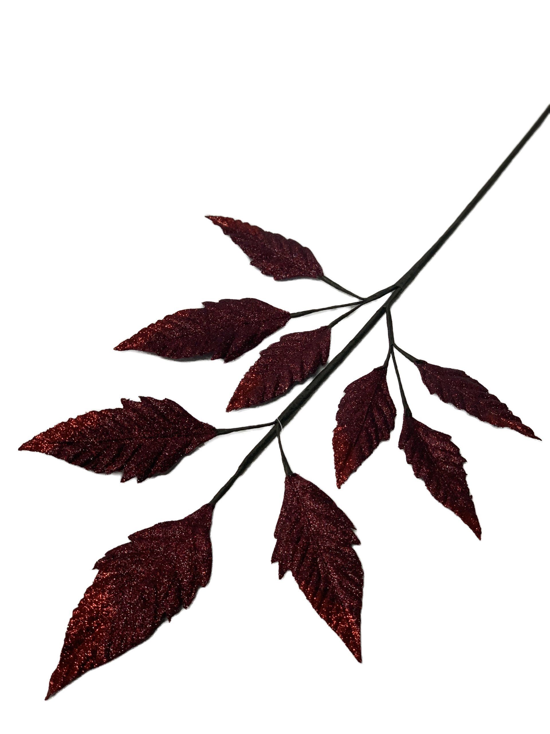 FLOWER SPRAY MAROON 74.2 X 13 CM