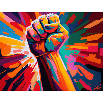 Canvas Wall Art - Empowerment An Acrylic Painting  - B1391 - [120 x 80 cm]