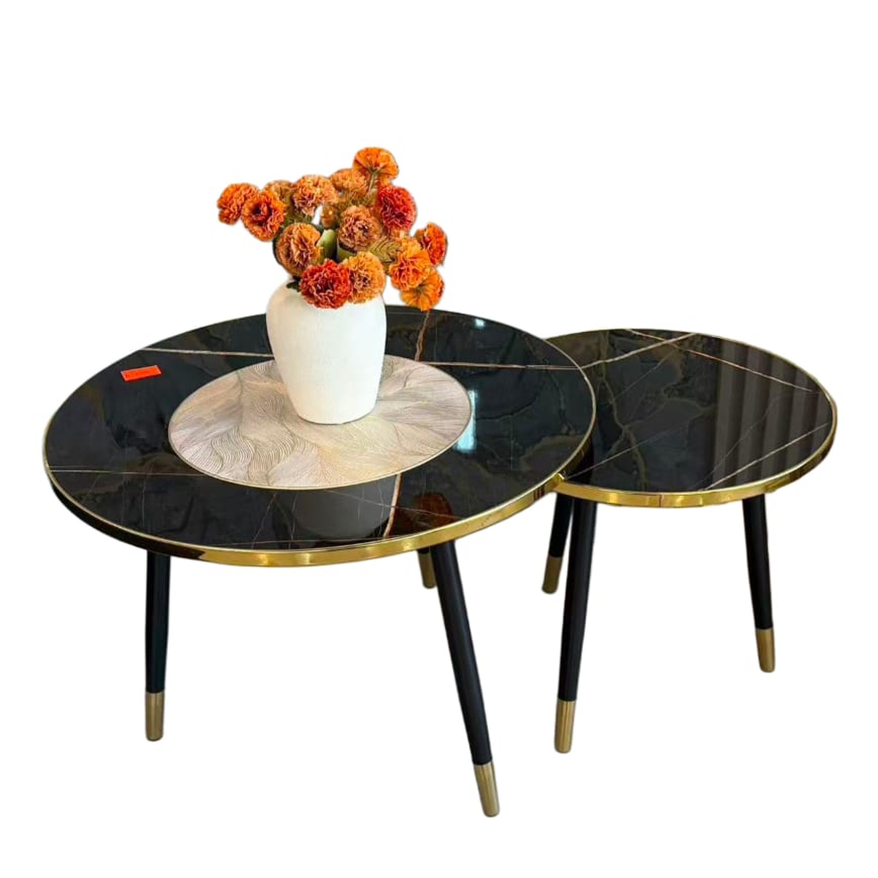 2 Piece Round Coffee Table Set